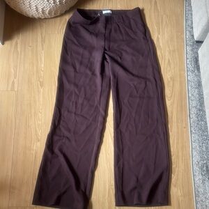Kookai Oyster Core Low Rise Mahogany Trousers
